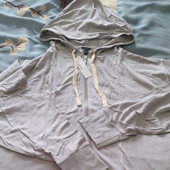 J. Crew Drawstring Zip-Up Hoodie Sweatshirt - Picture 6 of 7